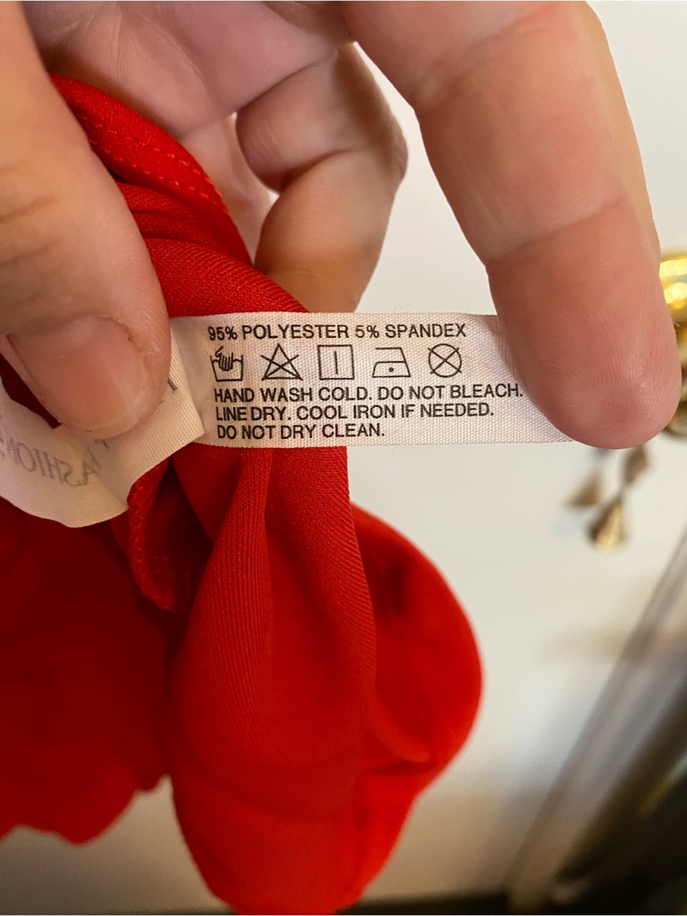 Red Ruffle V-Neck Midi Dress - Picture 4 of 5